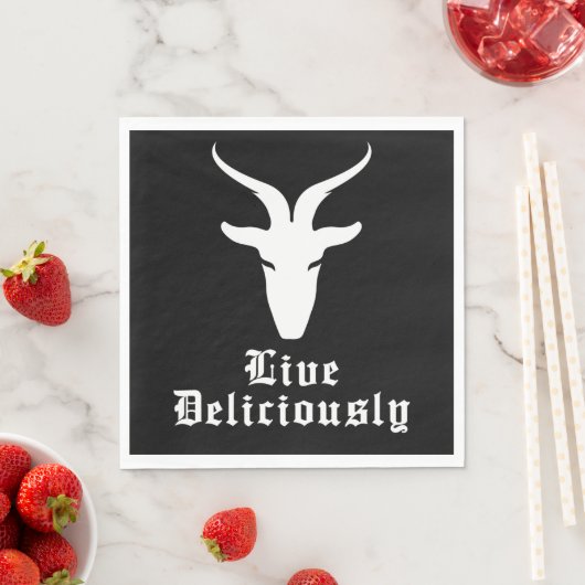 Live Delicious Black Phillip Luncheon Serviette (Beispiel)