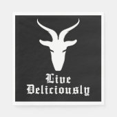 Live Delicious Black Phillip Luncheon Serviette (Vorderseite)