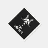 Live Delivery Black Phillip Baphomet Cocktail Serviette (Ecke)