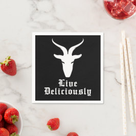 Live Delivery Black Phillip Cocktail Serviette