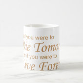 Live - Die morgen gelb Kaffeetasse (Mittel)