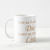 Live - Die morgen gelb Kaffeetasse (Links)