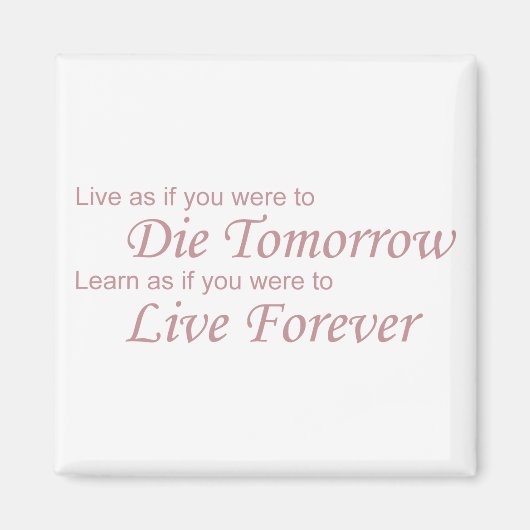 Live - Die Morgen rosa Magnet (Vorne)