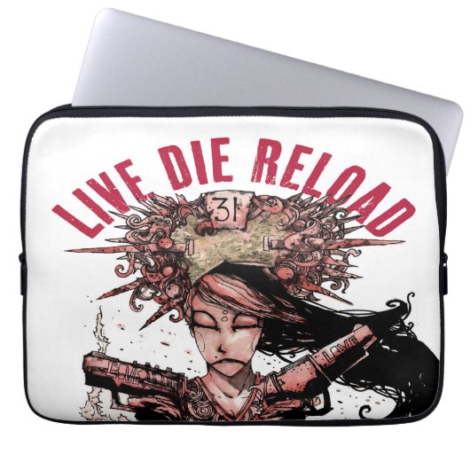 Live Die Notebook-Hülle Laptopschutzhülle (Vorderseite)