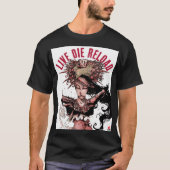 Live Die Reload Art Black T - Shirt (Vorderseite)