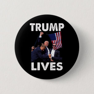 Live Donald Trump Tasse Shot - Nie übergeben Button