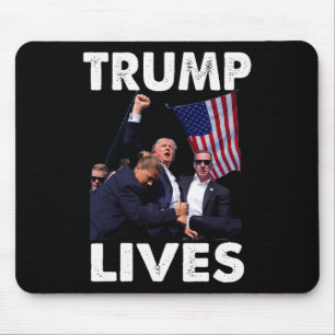 Live Donald Trump Tasse Shot - Nie übergeben Mousepad