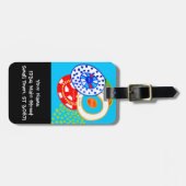 Live Dream Be Crazy haben Spaß farbenfrohe Doodle Gepäckanhänger (Vorderseite horizontal)