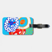 Live Dream Be Crazy haben Spaß farbenfrohe Doodle Gepäckanhänger (Rückseite horizontal)