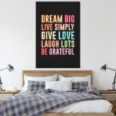 Live Dream Big Leinwanddruck (Insitu (Schlafzimmer))