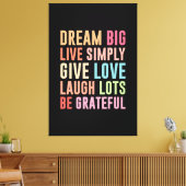 Live Dream Big Leinwanddruck (Insitu (Wohnzimmer))
