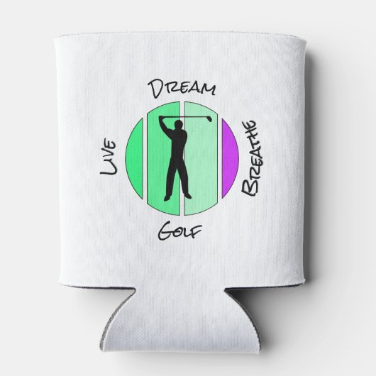 Live, dream, breathe golf dosenkühler (Rückseite)
