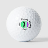 Live, dream, breathe golf golfball (Vorderseite)