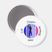 Live, dream, breathe golf magnet (Vorderseite/Rückseite)