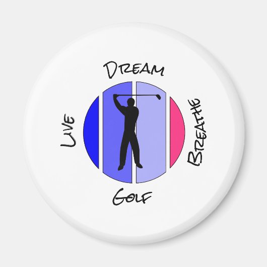 Live, dream, breathe golf magnet (Vorne)
