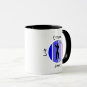 Live, dream, breathe golf tasse (VorderseiteRechts)