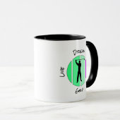 Live, dream, breathe golf tasse (VorderseiteRechts)