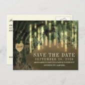 Live-Eichenbaum Spanische Moos speichern die Datum Ankündigungspostkarte (Vorne/Hinten)