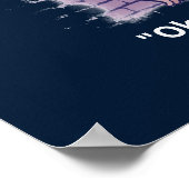 Live ein wenig dunkles Blau Poster (Ecke)