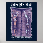 Live ein wenig dunkles Blau Poster (Vorne)