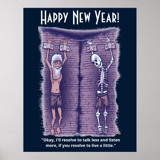 Live ein wenig dunkles Blau Poster (Vorne)