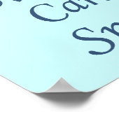 Live Einfach blau Poster (Ecke)