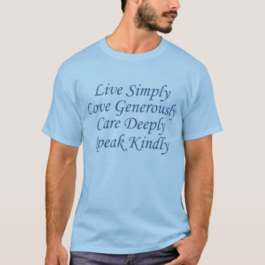 Live Einfach blau T-Shirt (Vorderseite)