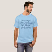 Live Einfach blau T-Shirt (Vorne ganz)