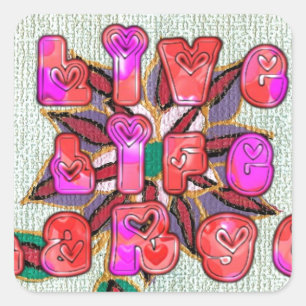 Live Experience Life Große Geschenke.jpg Quadratischer Aufkleber