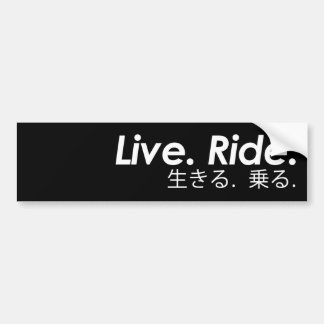 Live. Fahrt. - Japaner - Fahrrad-Abziehbild Autoaufkleber