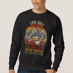 Live-Fakes Ihr Todestrakt wird von einem Auto oder Sweatshirt