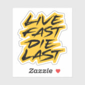 Live Fast Die Aufkleber (Blatt)