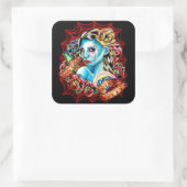 Live Fast, Die von Carissa Rose Quadratischer Aufkleber (Tasche)