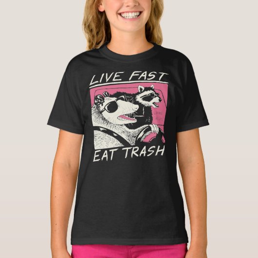 Live Fast! Eat Trash! Classic T-Shirt (Vorderseite)