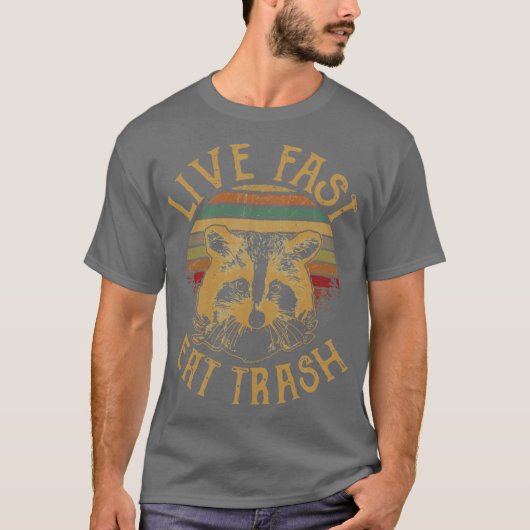 Live Fast Eatrash vintage T-Shirt (Vorderseite)