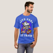 Live Fast essen Trash Opossum Funny Garbage Junk T-Shirt (Vorne ganz)