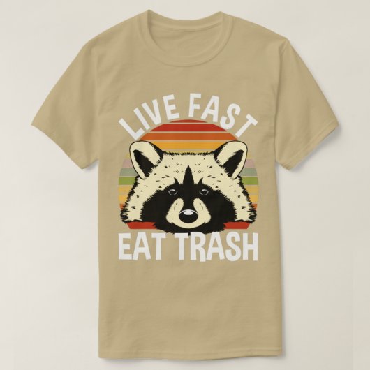 Live Fast essen Trash T-Shirt (Design vorne)