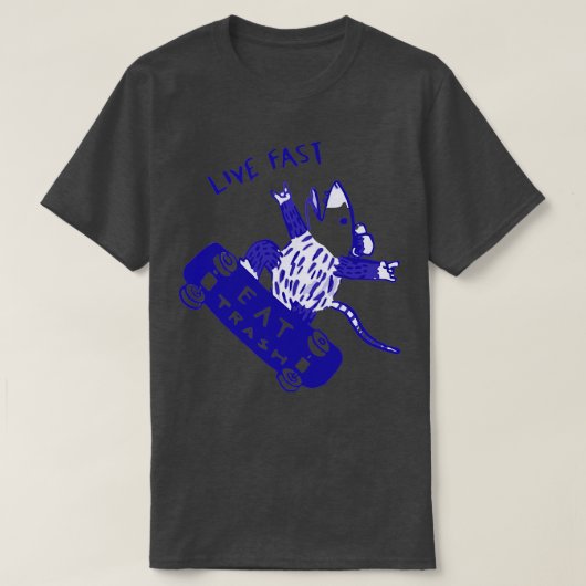 Live Fast essen Trash T-Shirt (Design vorne)
