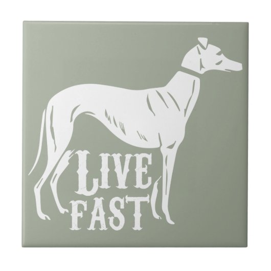 Live Fast Fliese (Vorderseite)