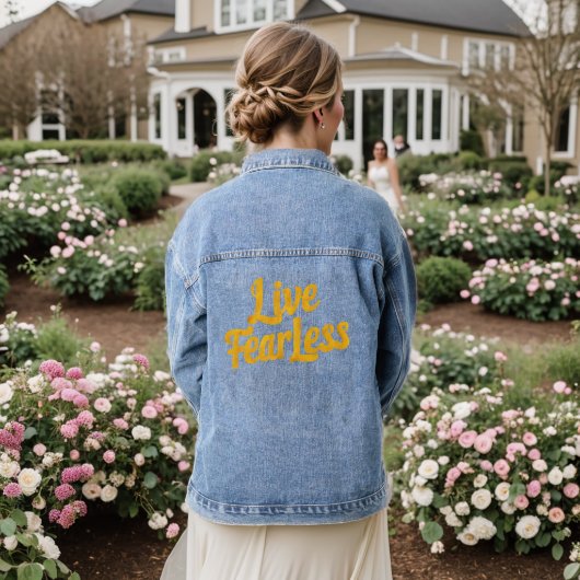 Live Fearless Jeansjacke (Hochzeit Rückseite)