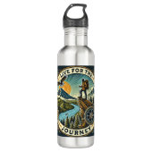 "Live for Journey" Abenteuer Wasser Flasche Edelstahlflasche (Vorderseite)
