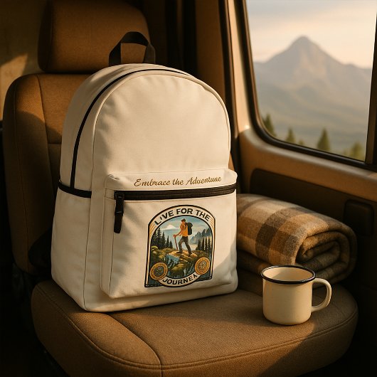 "Live for Journey" Adventure Backpack Bedruckter Rucksack