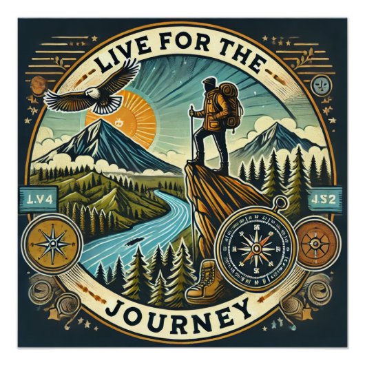 "Live for Journey" Glossy Poster (Vorderseite)