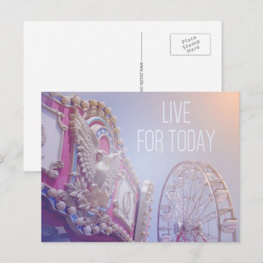 Live For Today - Karneval Postcard Postkarte (Vorne/Hinten)