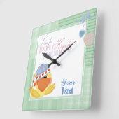 Live For Today Wall Clock Quadratische Wanduhr (Winkel)