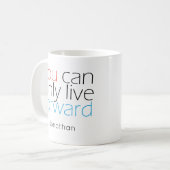Live Forward | Motivation Zitat zur Typografie Kaffeetasse (Vorderseite Links)