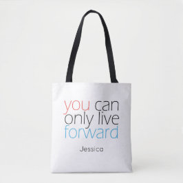 Live Forward | Motivation Zitat zur Typografie Tasche