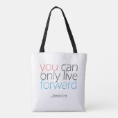 Live Forward | Motivation Zitat zur Typografie Tasche (Rückseite)