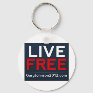 Live Free Gary Johnson für Präsident 2012 Schlüsselanhänger
