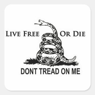 Live free oder Die mir nicht treu - New Hampshire Quadratischer Aufkleber